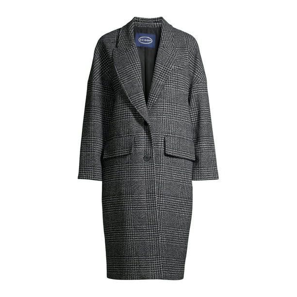 Scoop Women's Long Plaid Coat | Walmart (US)