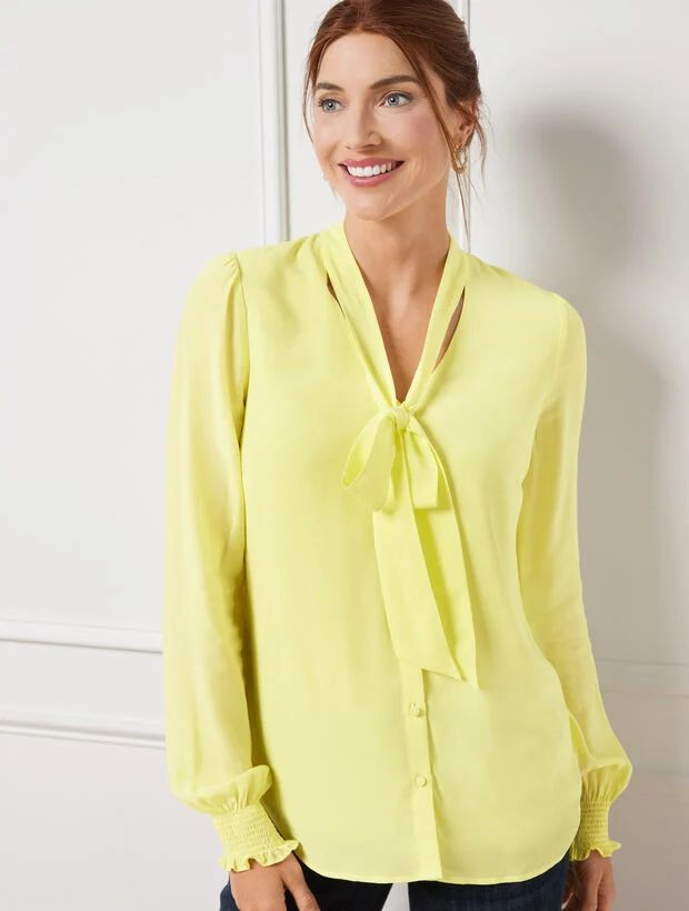 Tie Neck Blouse | Talbots