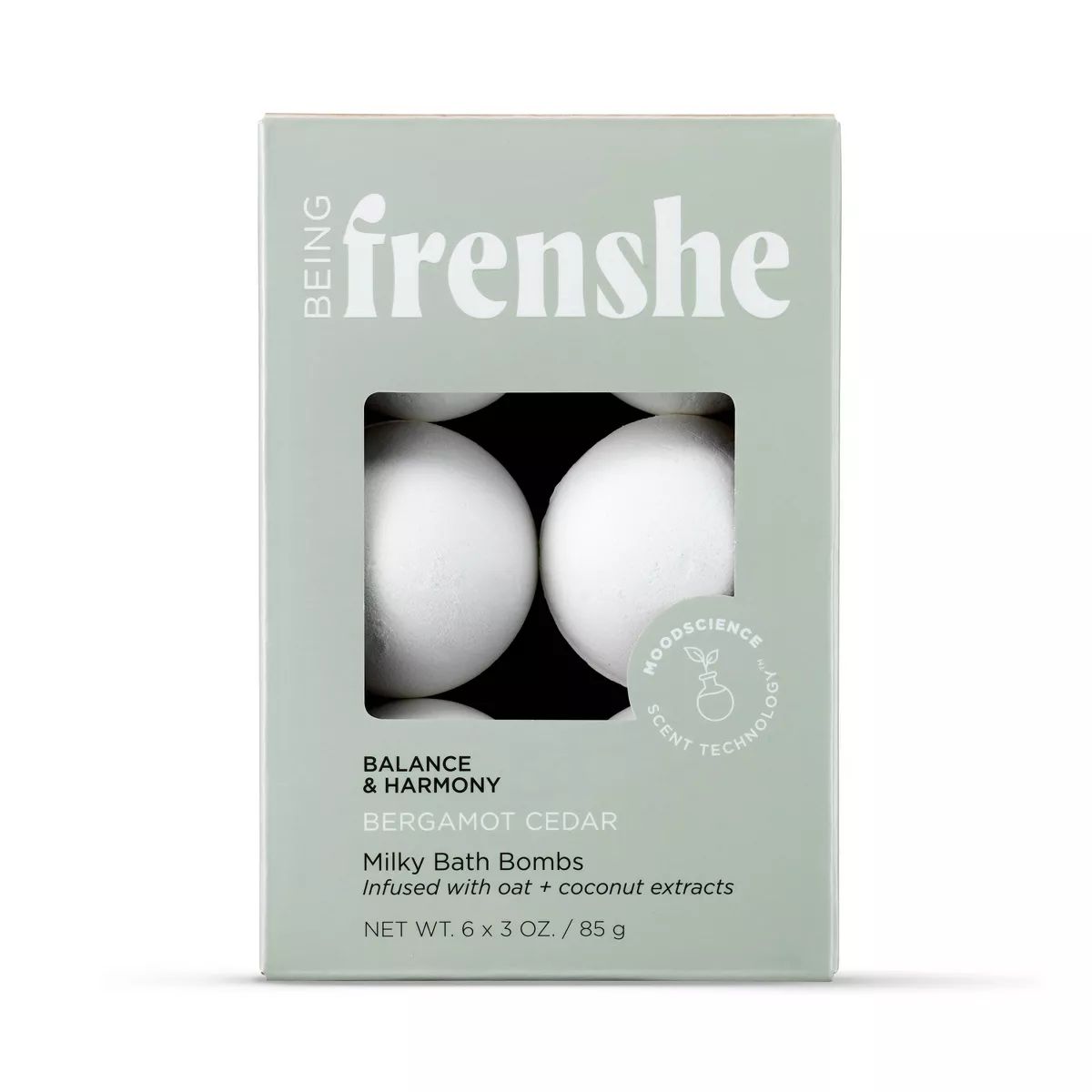 Being Frenshe Milky Moisturizing Bath Bomb Set with Essential Oils - Bergamot Cedar - 6ct/3oz | Target