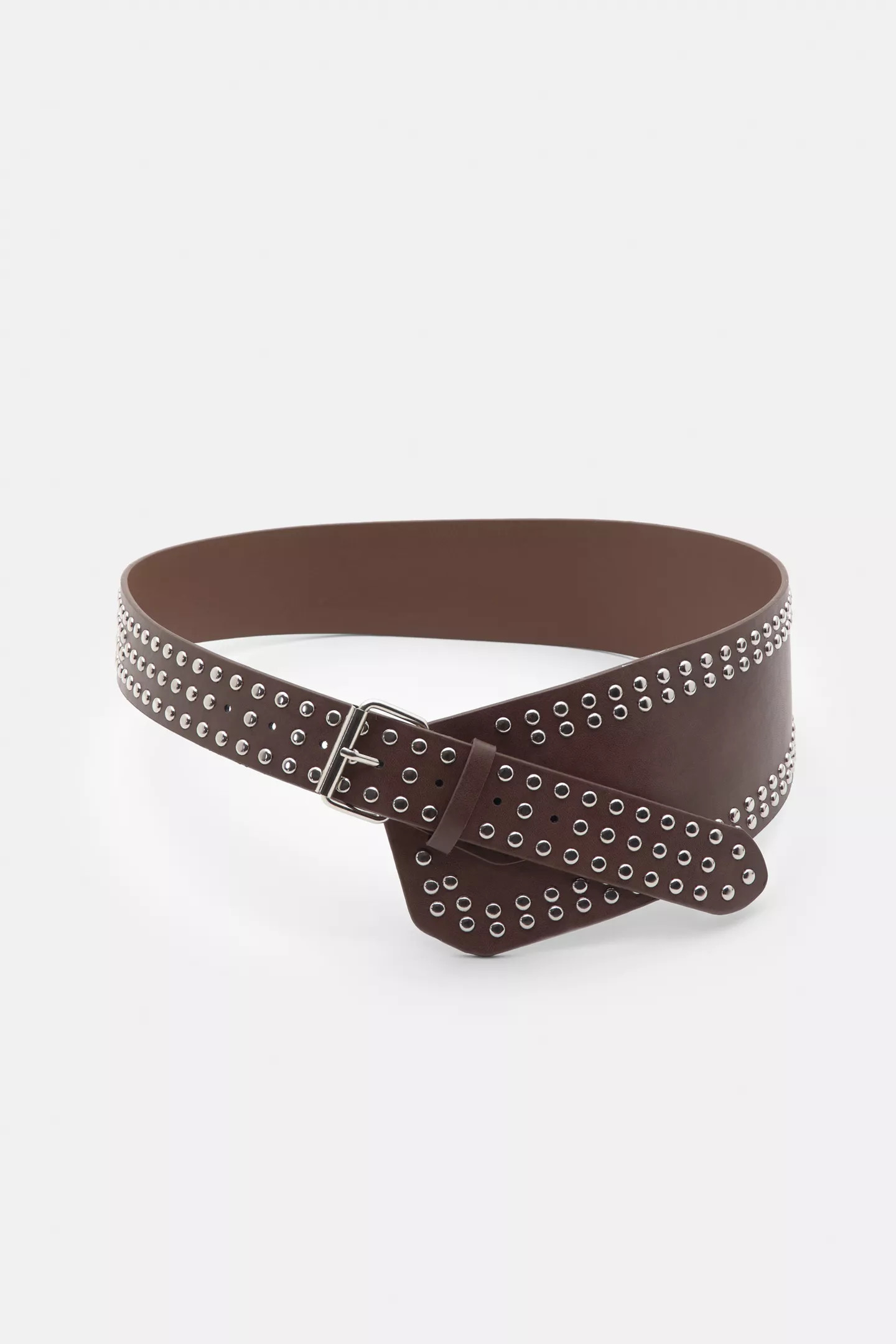 Studded faux leather belt | PULL and BEAR UK