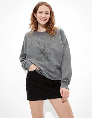 Tailgate Women's Ramones Graphic Sweatshirt | American Eagle Outfitters (US & CA)