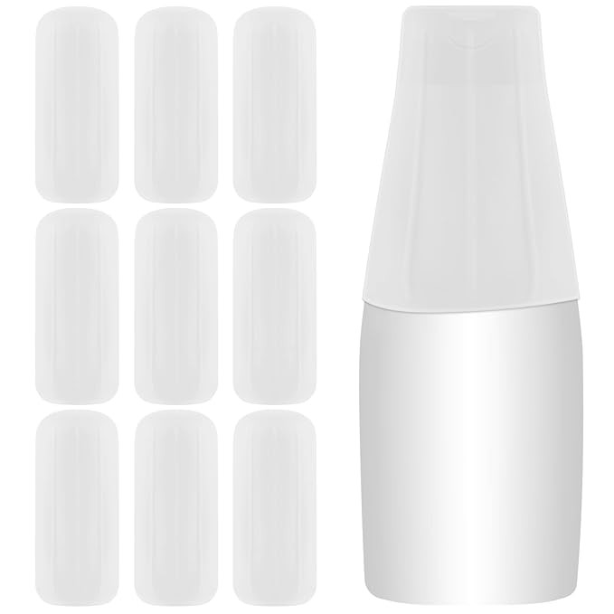 NACHLYNN 10 Pack Silicone Bottle Covers White Silicone Travel Size Container Sleeves Travel Bottl... | Amazon (US)