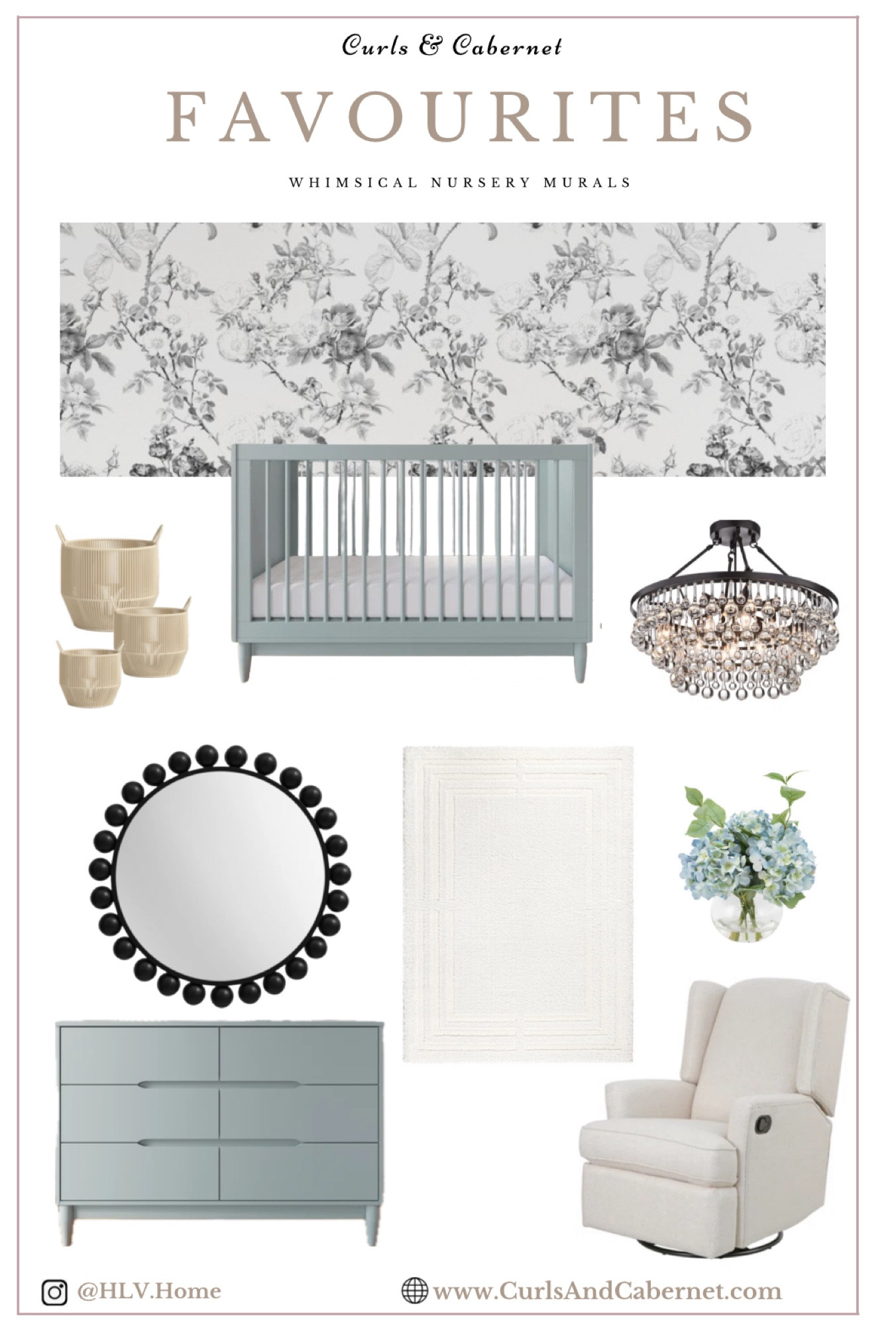 Romantic and elegant baby girl nursery design, timeless nursery, baby blue nursery, 

#LTKhome #LTKbump #LTKbaby