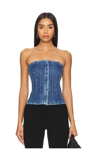 Overturn Denim Bustier | Revolve Clothing (Global)