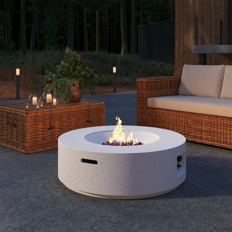 Mondawe 36" Propane Fire Pit 40,000 BTU Outdoor Round Fire Pits with Cover and Pulse Ignition, Ou... | Walmart (US)
