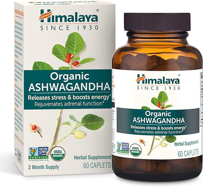 Himalaya Organic Ashwagandha Root, 60 Day Supply - Herbal Adrenal Support Supplements for Stress ... | Amazon (US)