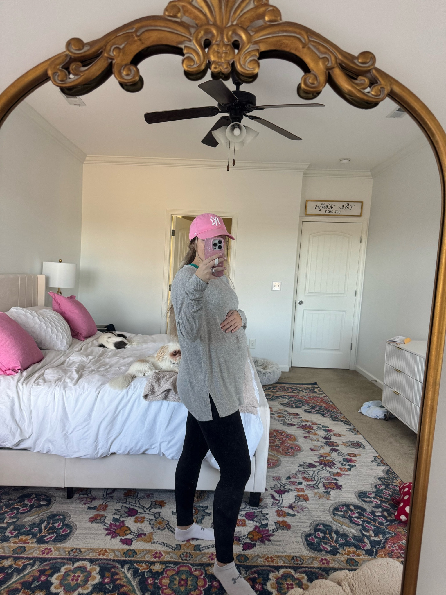 On repeat for 2025! The perfect shirt with the bump 💖🥂 

#LTKFindsUnder50 #LTKActive #LTKSeasonal