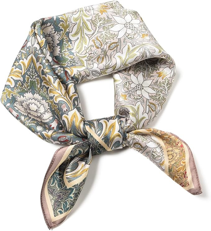 100% Pure Mulberry Silk Scarf 27"'x27(in) Square Scarf Head Scarf Neck scarf Headscarf for Women ... | Amazon (US)