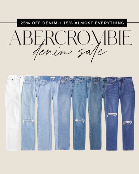 Abercrombie denim sale! 25% off all denim. Some of my favorite styles! 

#LTKMostLoved #LTKSpringSale #LTKfindsunder100