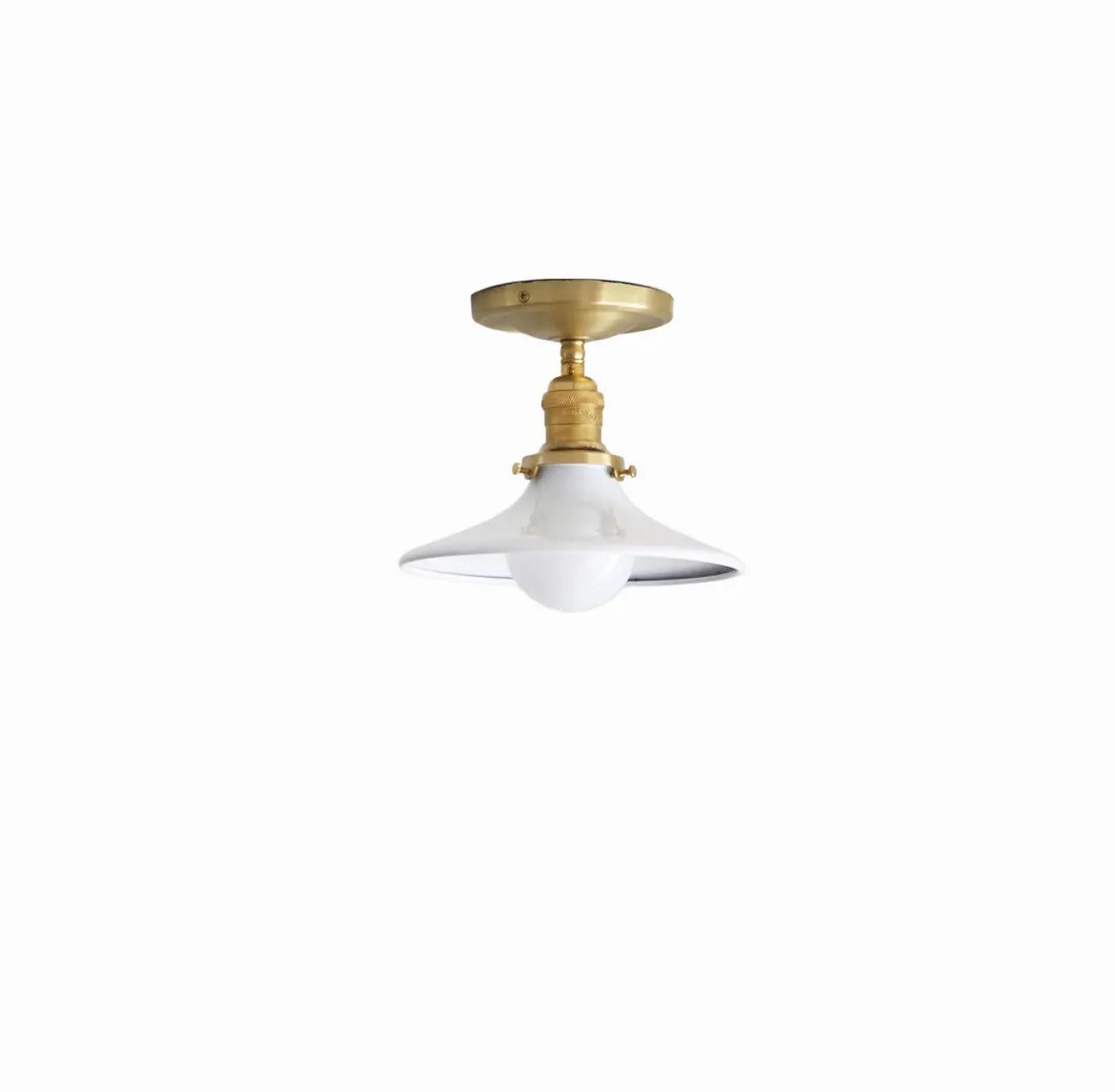 Industrial Brass Ceiling Light , Brass Ceiling Light, Flush Mount Light, UL Listed, No.0691 - Ets... | Etsy (US)