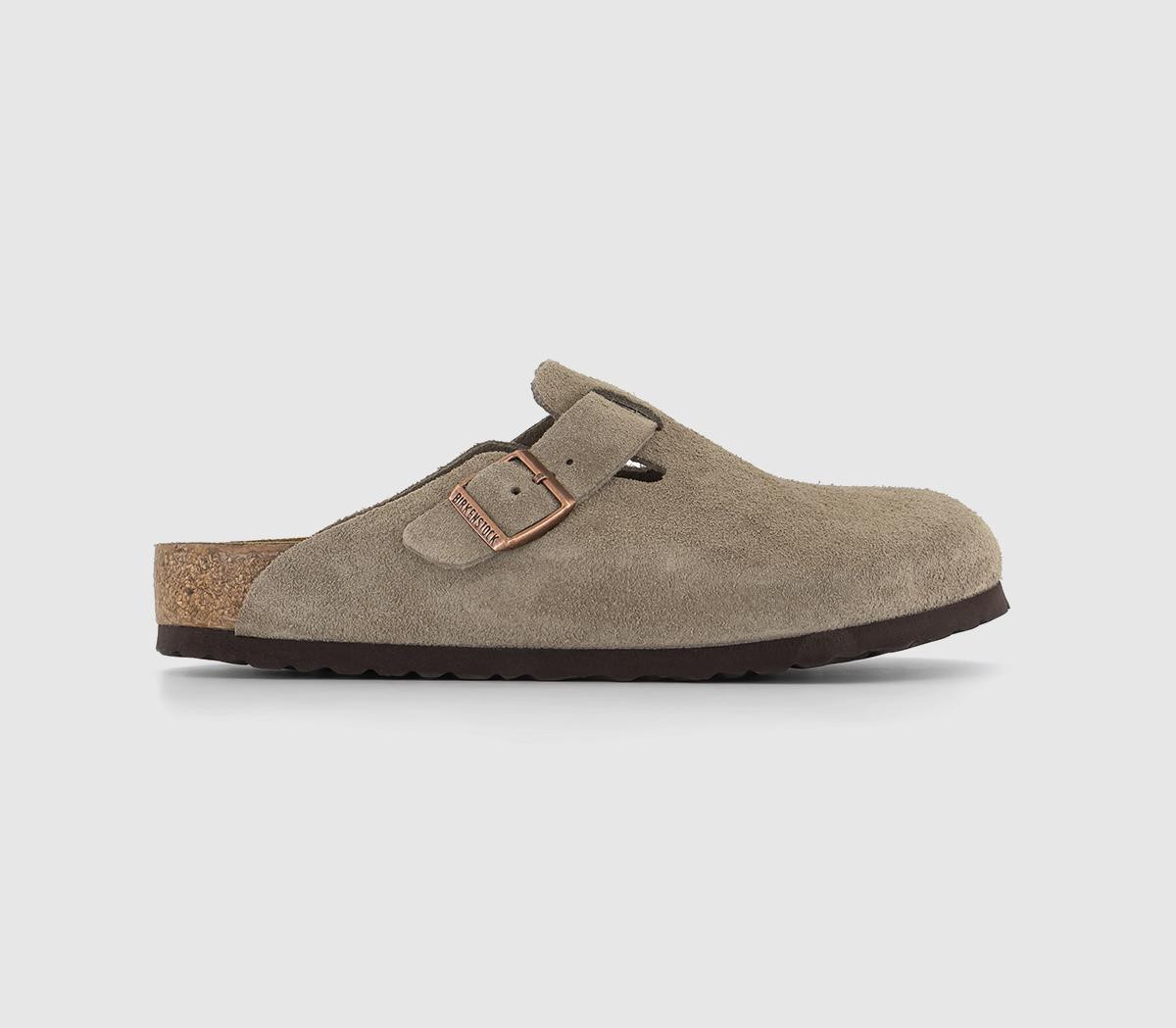Birkenstock Mens Boston Clog Taupe In Brown, 8 | Office Shoes (UK)