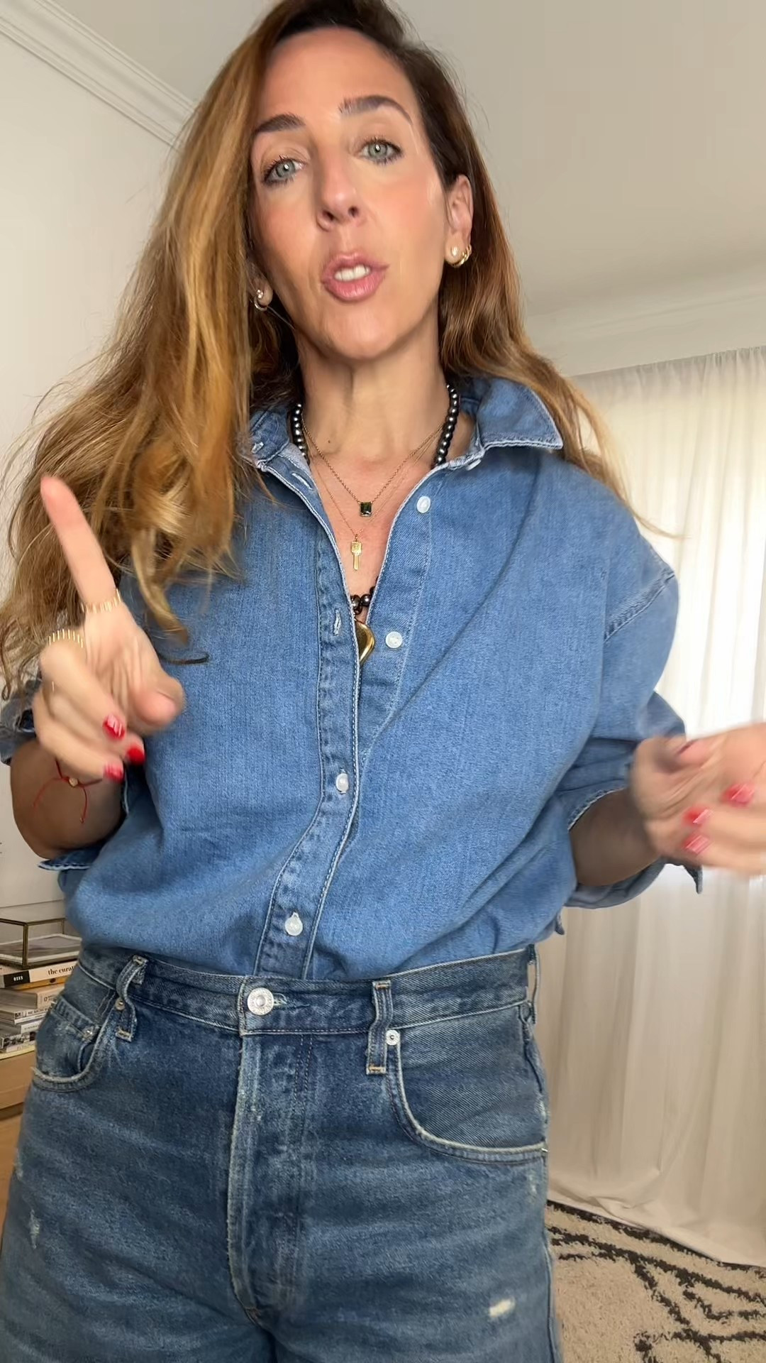 Denim on denim is always a yes. 

#LTKmomlife #LTKOver40 #LTKgrwm