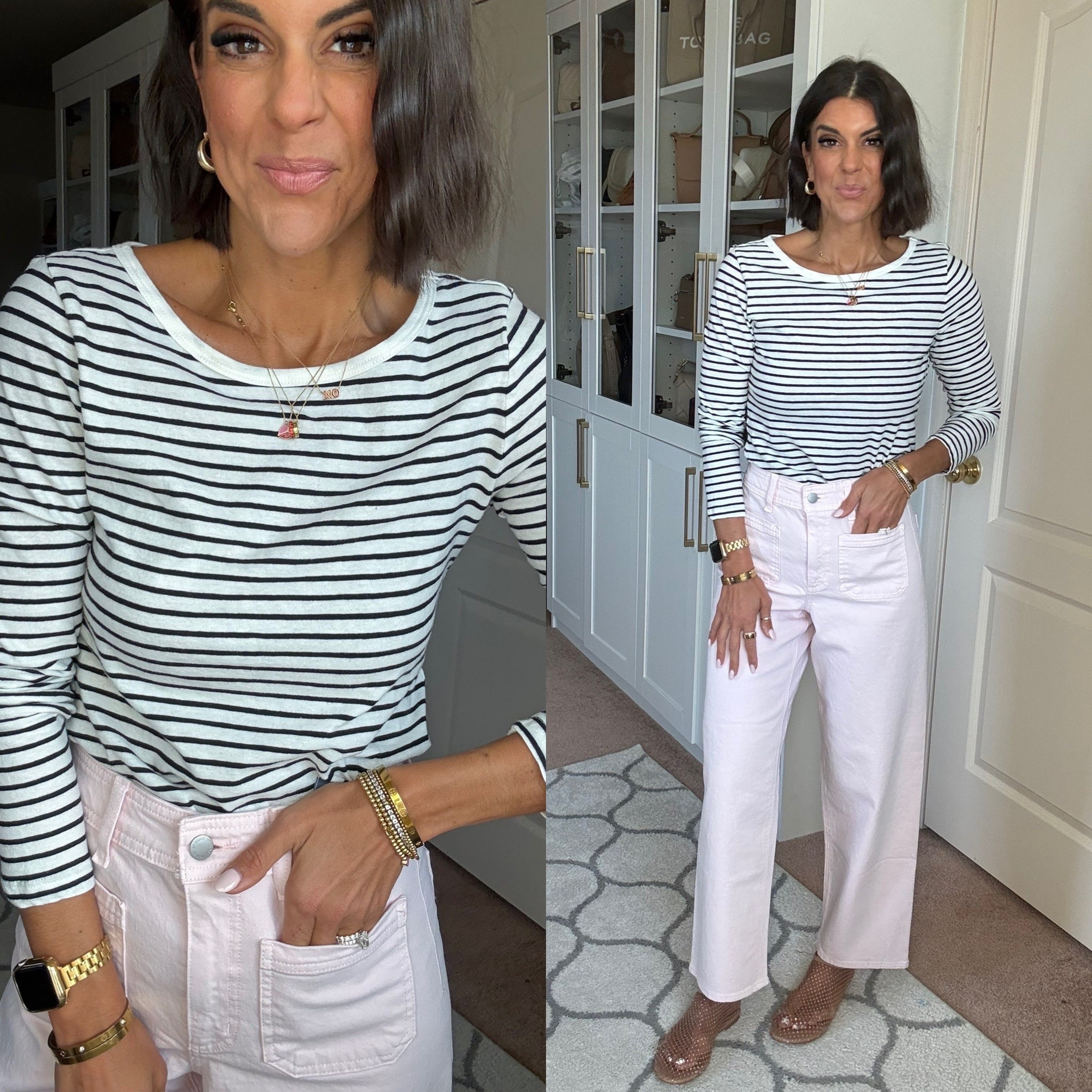 Love this Target tee! Size xs. Size 2 in jeans. New Valentine’s Day tiny tags necklaces! 

#LTKValentine #LTKootd #LTKSeasonal