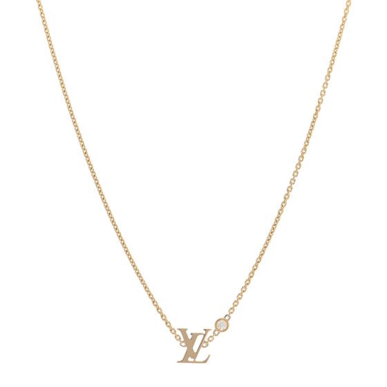 18K Yellow Gold Diamond Idylle Blossom LV Pendant Necklace | FASHIONPHILE (US)
