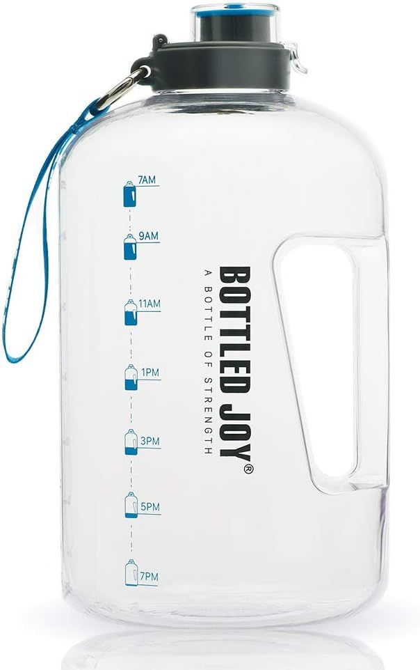 BOTTLED JOY 1 Gallon Water Bottle, BPA Free Large Water Bottle Hydration with Motivational Time M... | Amazon (US)