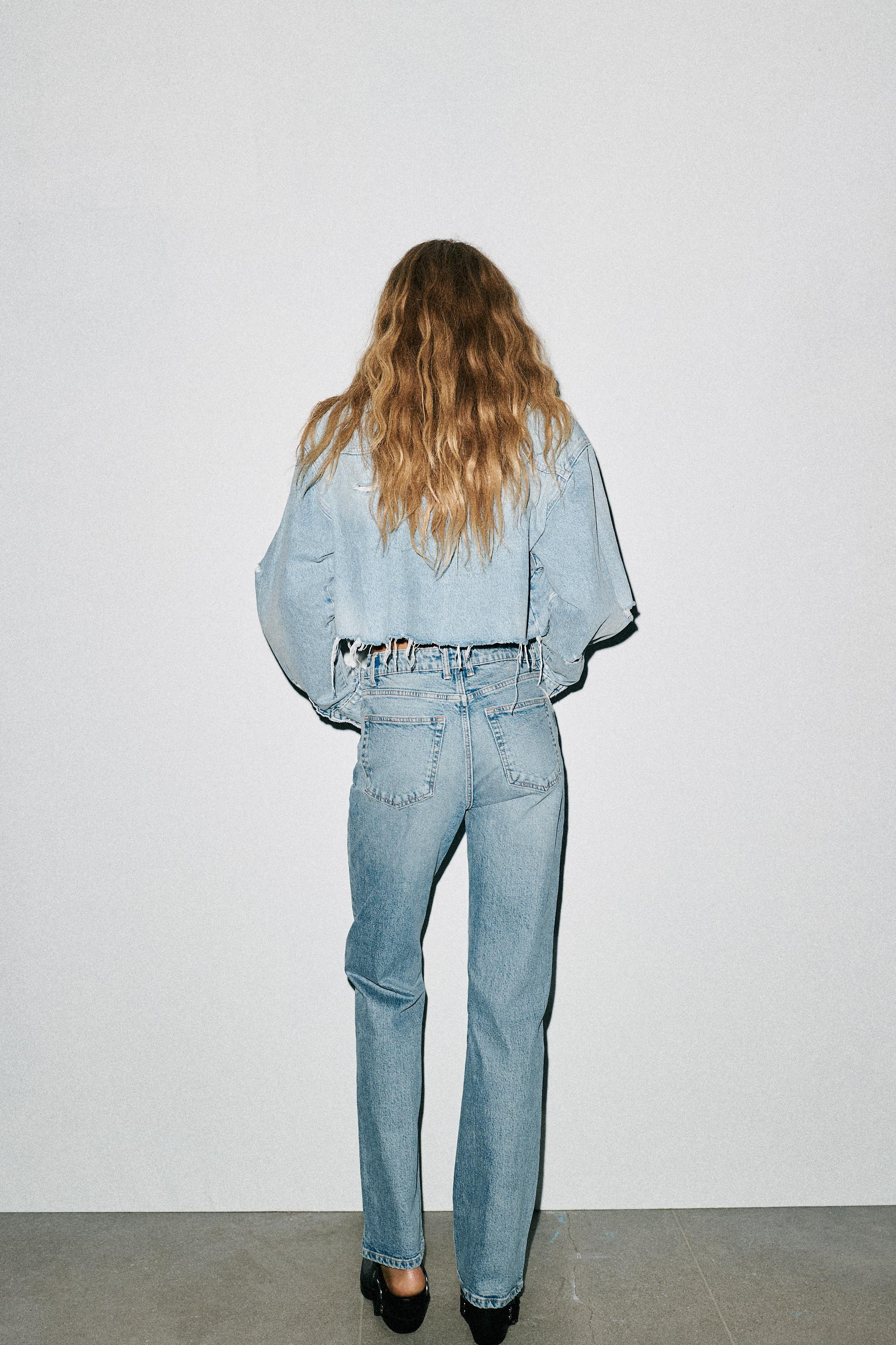 TRF STRAIGHT HIGH-WAIST JEANS | Zara UK