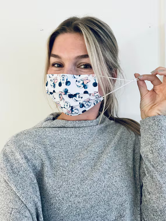 Disney Adjustable Face Masks W/ Nose Wire Adults-kids  Mickey | Etsy | Etsy (US)