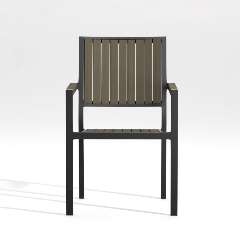 Alfresco II Grey Dining Arm Chair + Reviews | Crate and Barrel | Crate & Barrel