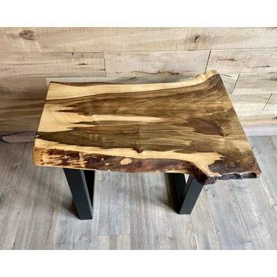 Rustic Live Edge Maple Side Table Handcrafted with Solid Maple Wood | Wayfair North America