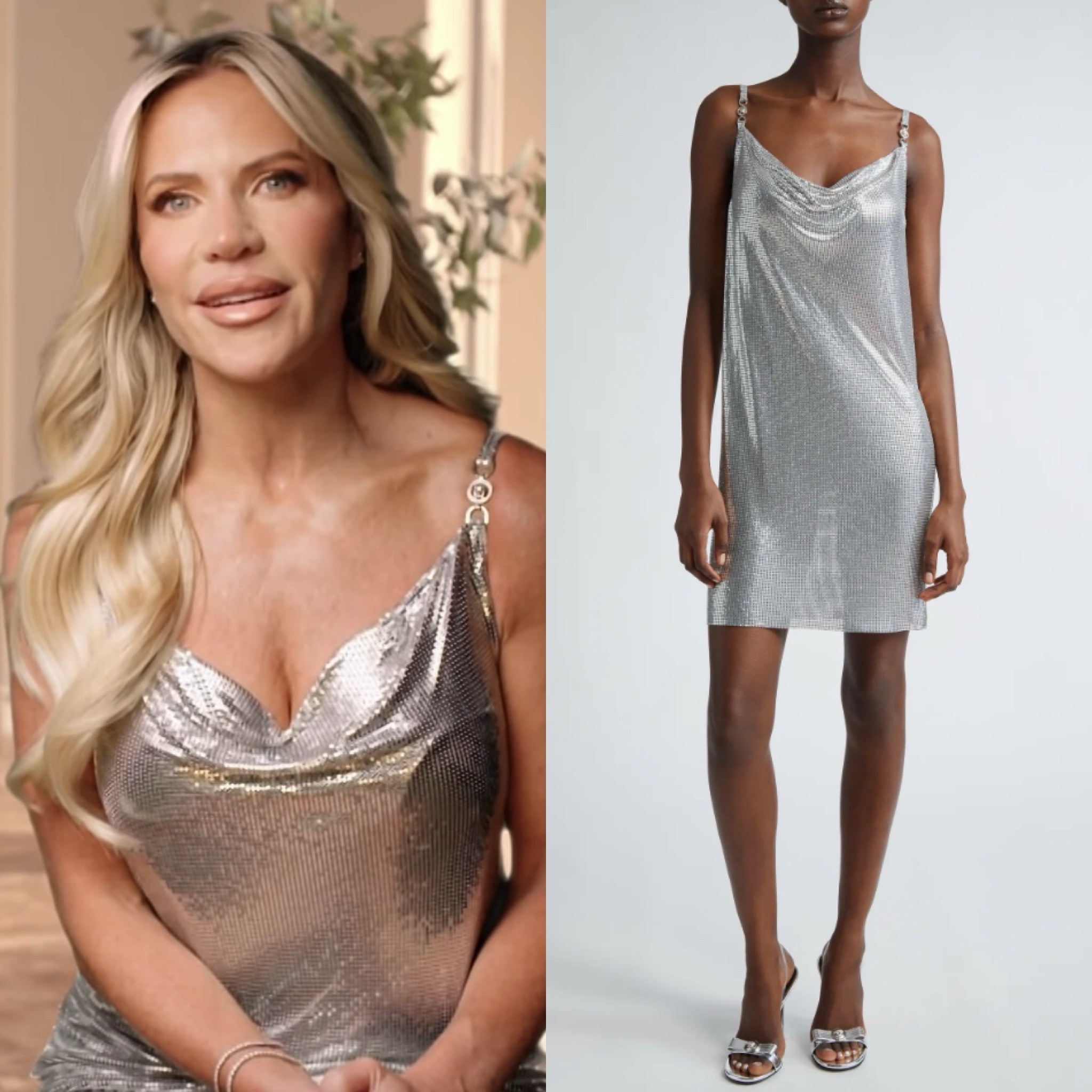 Jennifer Pedranti’s Silver Metallic Confessional Look 