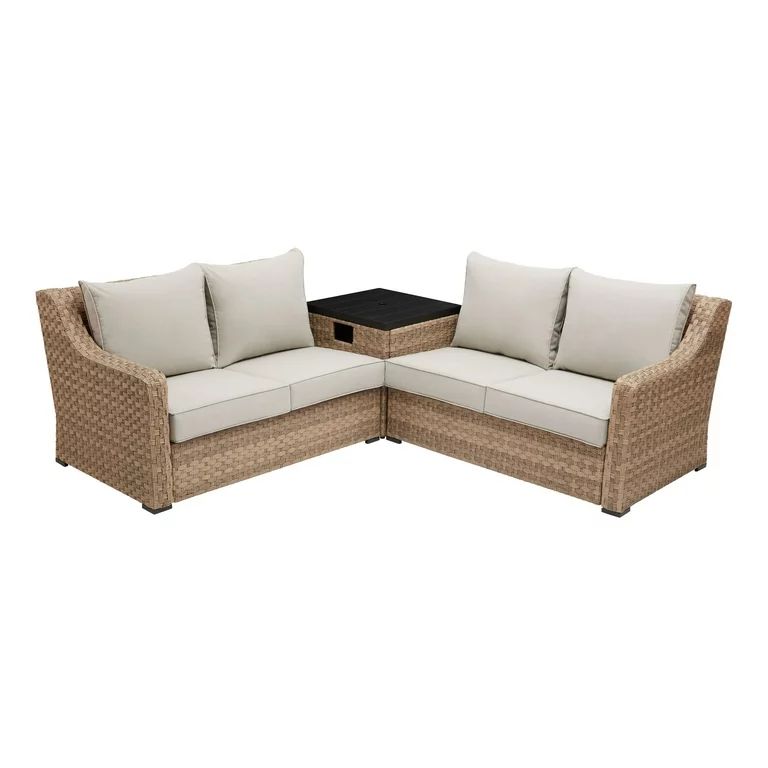 Better Homes & Gardens River Oaks 3-Piece Outdoor Sectional Set | Walmart (US)