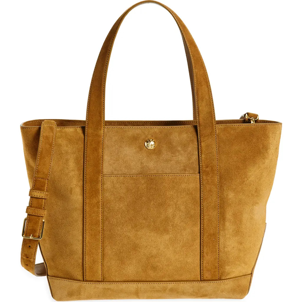 Veronica Beard Goody Grand Suede Tote Bag in Acorn at Nordstrom Rack | Nordstrom Rack