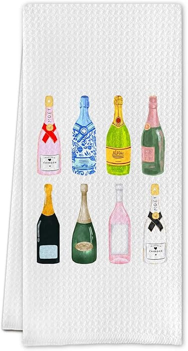 Hostess Gifts,Bar Cart Decor,Champagne Lovers Gifts for Women Kitchen Towels,Bar Cart Accessories... | Amazon (US)