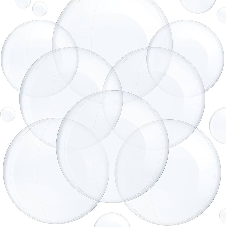 PullCrease 36 Pcs Inflatable Clear Beach Ball 3 Different Size 6 Inch 16 Inch 24 Inch Transparent... | Amazon (US)
