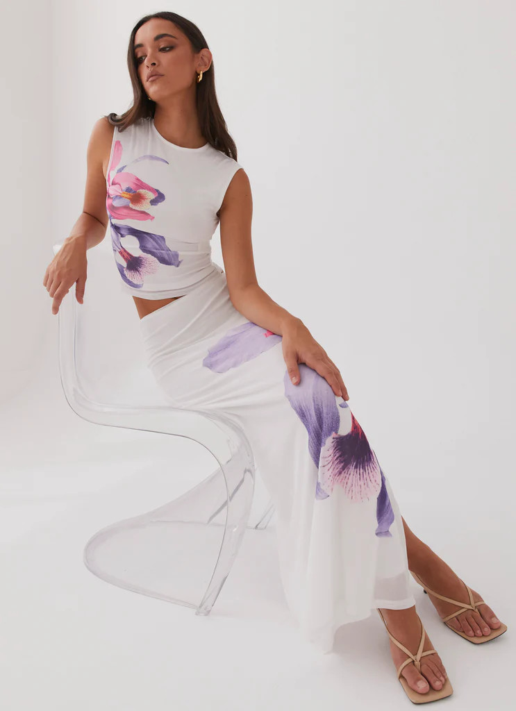 Peppermayo Exclusive -  Waiting For Dawn Mesh Top - White | Peppermayo (Global)