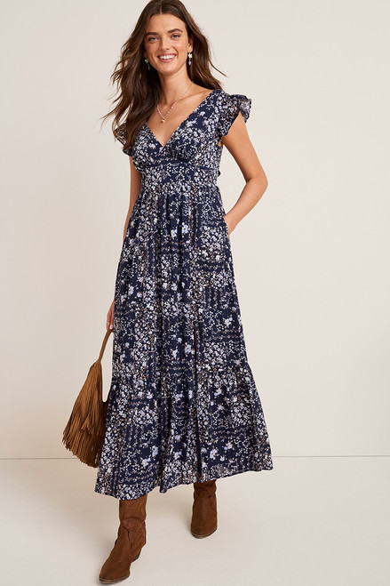 Ann Bow Back Floral Maxi Dress | Francesca's