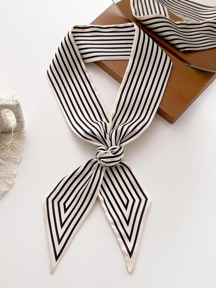 Striped Print Twilly Scarf | SHEIN