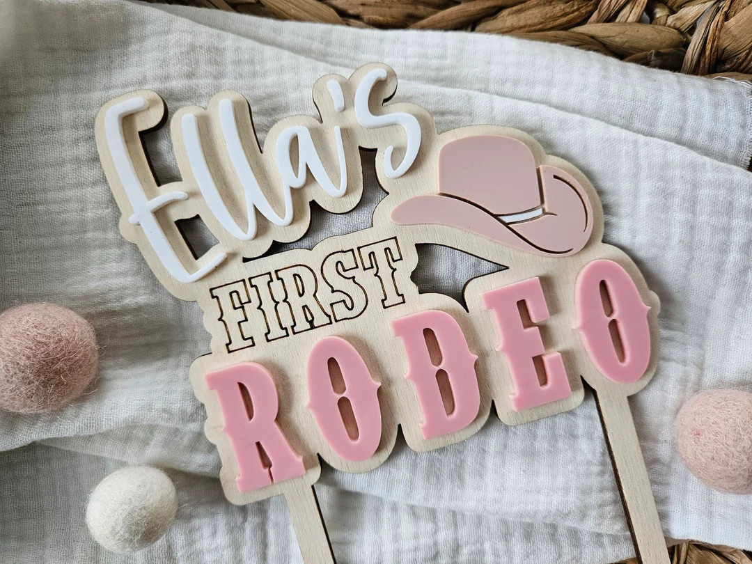 Personalized Cowgirl Cake Topper | First Birthday Cake Topper | Rodeo Party Decor  | First Rodeo ... | Etsy (US)