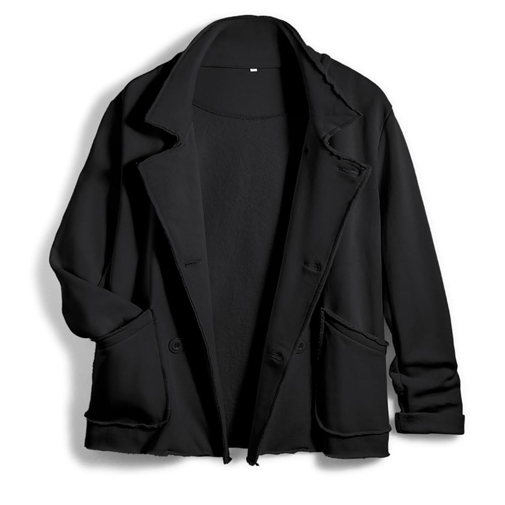 Women Warm Pea Coat Notched Lapel Neck Cropped Double Breasted Button Down Trench Overcoat Jacket... | Amazon (US)