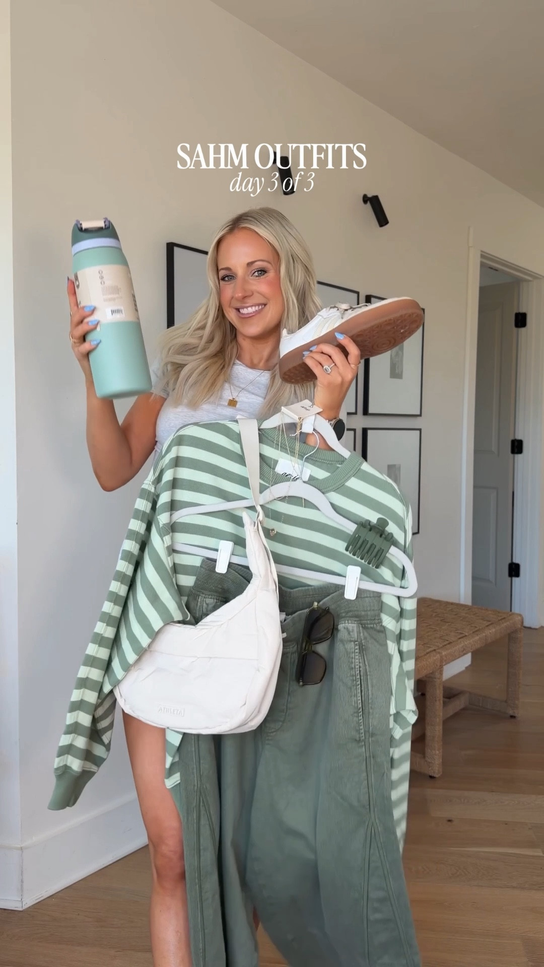 SAHM Outfit Day 3 of 3 🫒 wearing smalls in the top and bottom! 

#LTKmomlife #LTKgrwm