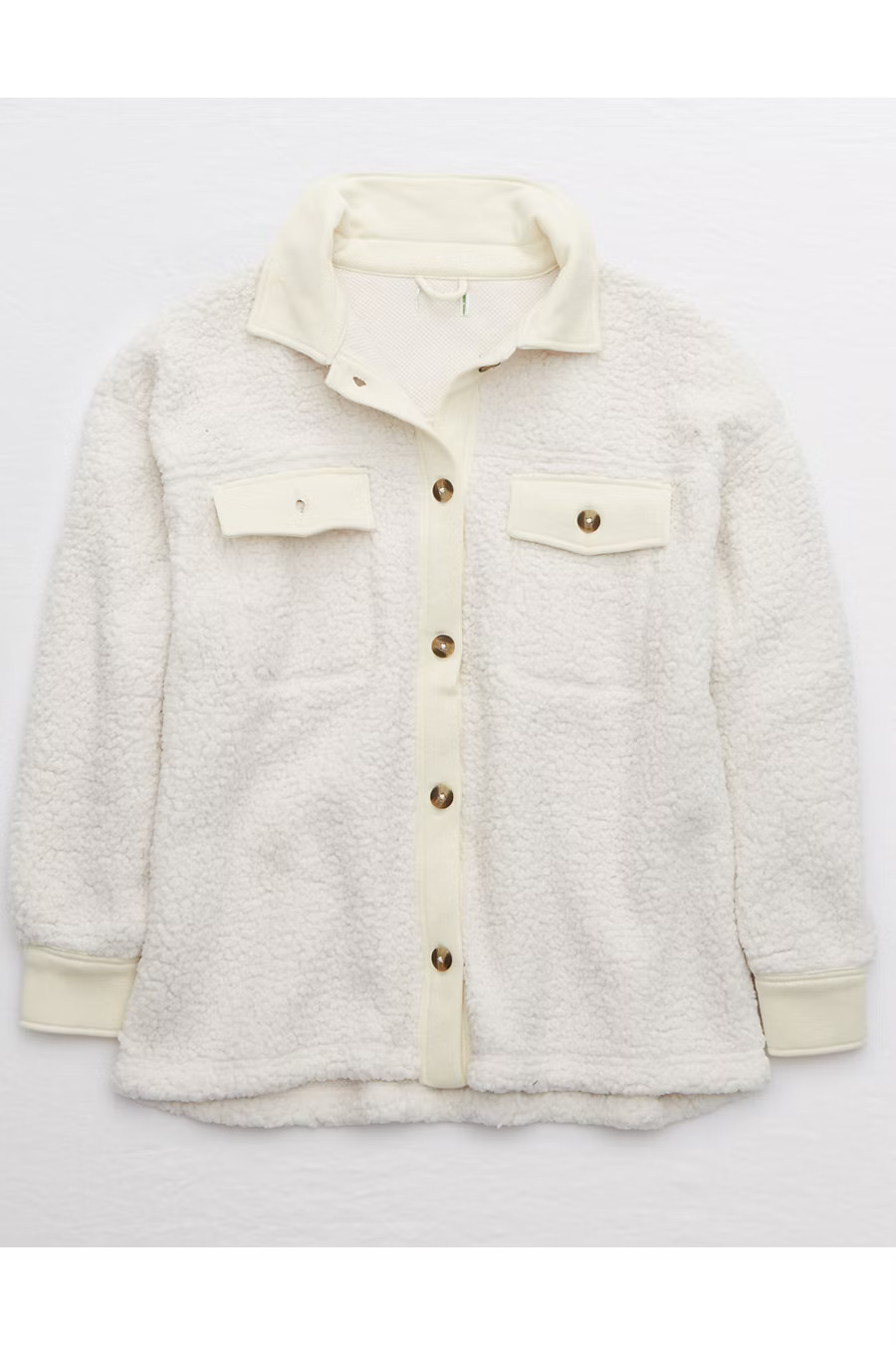 Aerie Cloud Sherpa Jacket Women's Natural L | American Eagle Outfitters (US & CA)