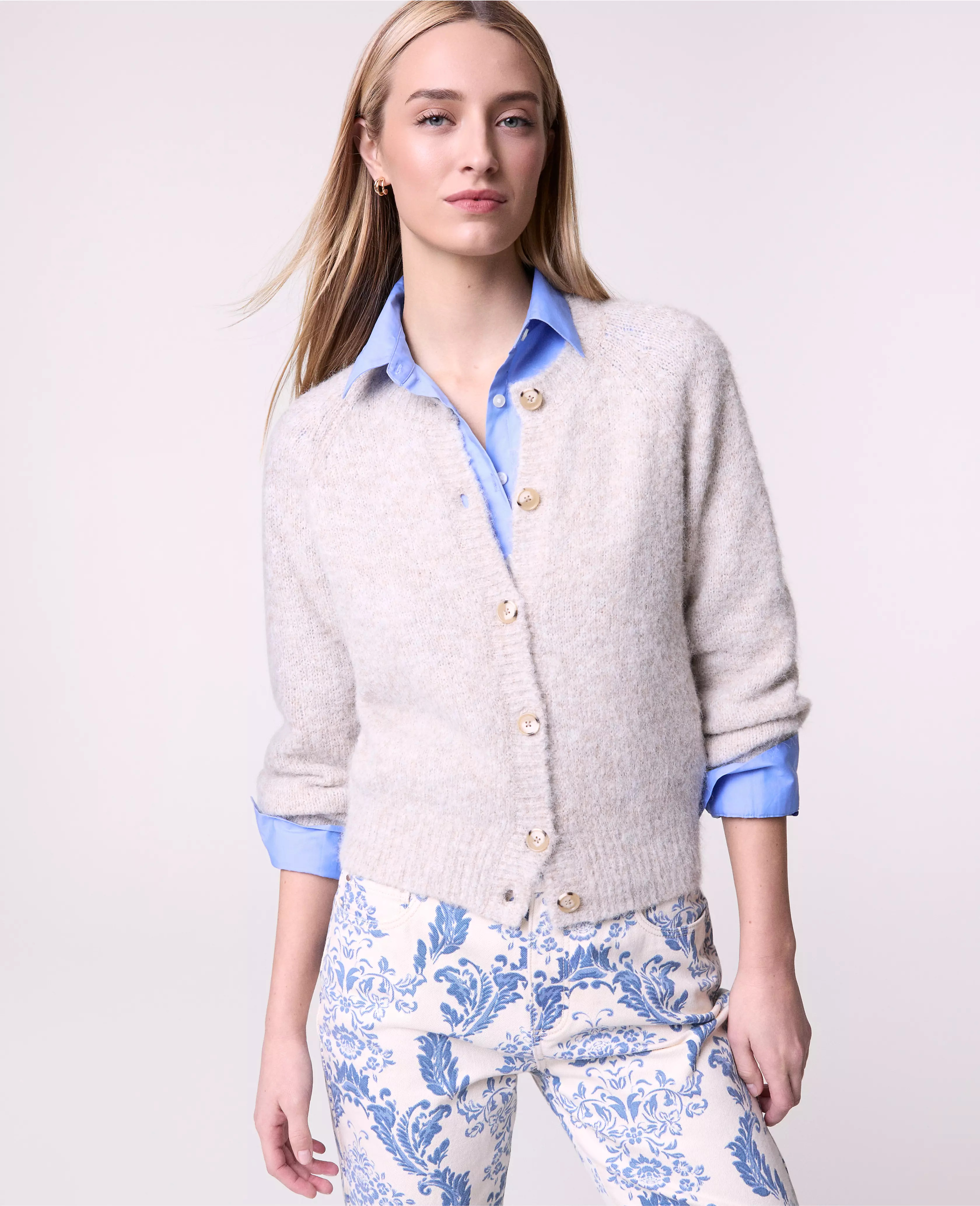 Weekend Collection Cozy Crew Neck Cardigan | Ann Taylor