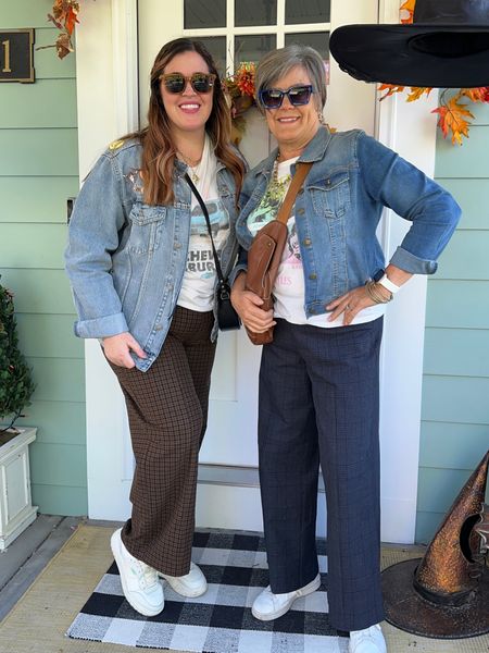 Same basic outfit pieces for any age! Denim Jacket, graphic tshirt, @oldnavy high waisted wide leg pull on pants, crossbody bags and white sneakers! #oldnavy  #styleover50 #fabulousafter50 #howtobestylish #whattowear #styleblogger #todayiamwearing #styledbyme #womanwithstyle #wearwhatilike #outfitinspiration #effortlessstyle #chicatanyage #personalstyleblogger #fashionista #fashionaddict #midlifeinfluencers #fashionfun

#LTKstyletip #LTKover40 #LTKGiftGuide
