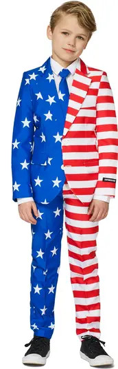 Kids' USA Flag Two-Piece Suit with Tie | Nordstrom