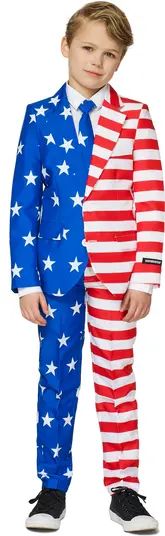 Kids' USA Flag Two-Piece Suit with Tie | Nordstrom