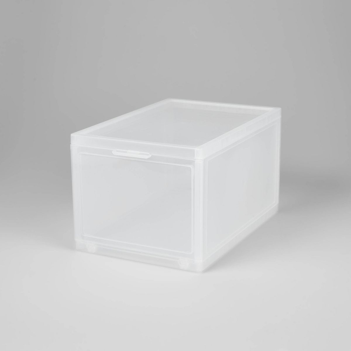 Small Stackable Bin Front Opening Clear Plastic - Brightroom™ | Target