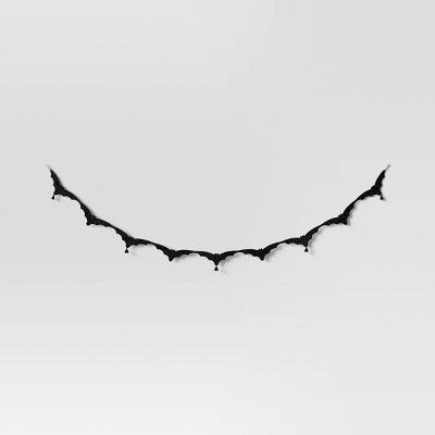 72&#34; Felt Bat Motif Garland Black - Threshold&#8482; | Target