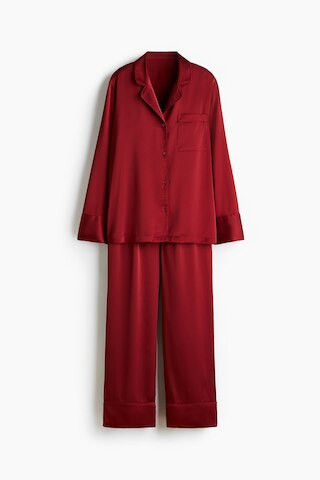 H & M - Satin Pajamas - Red | H&M (US + CA)
