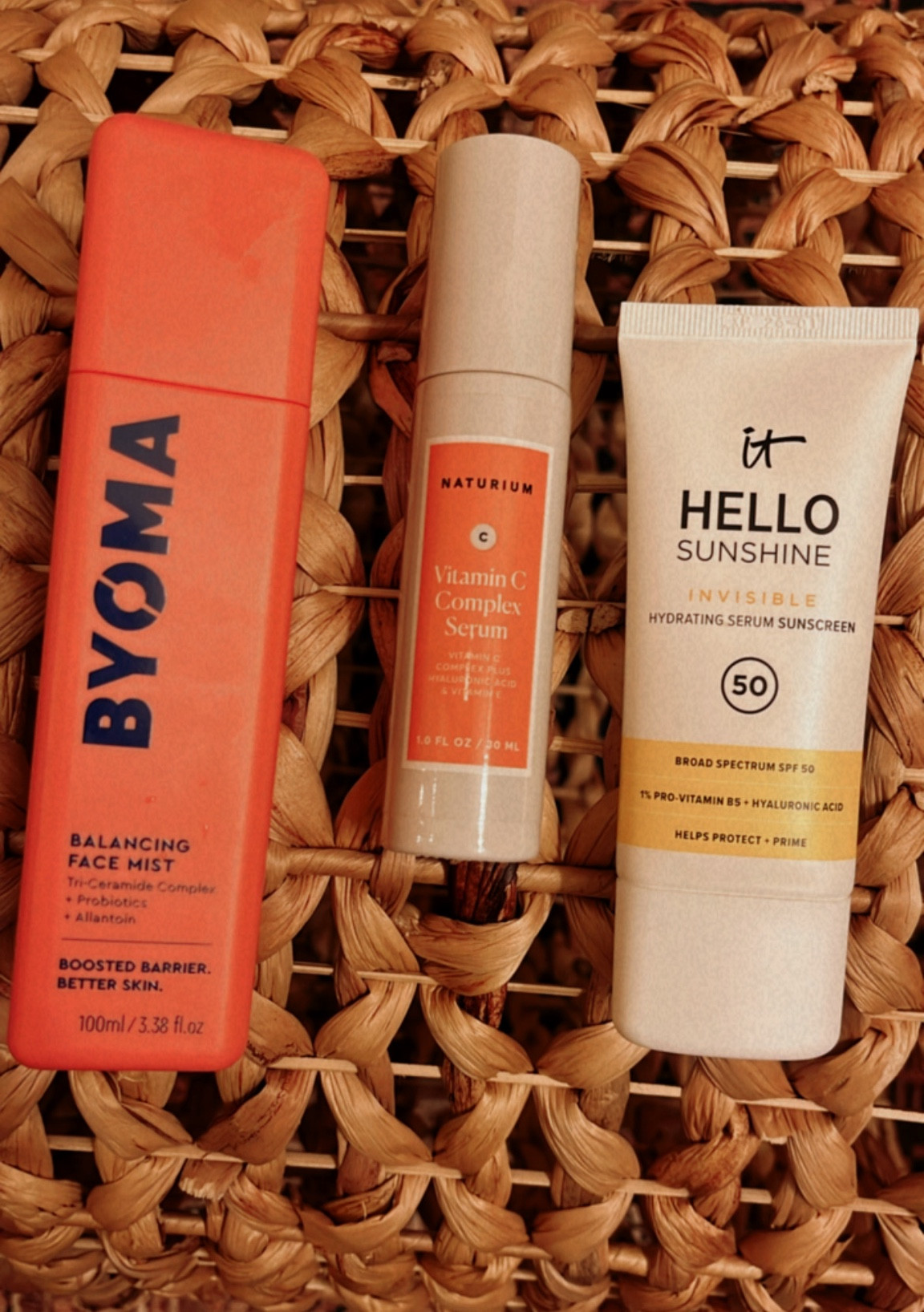 Summer girl skincare  ☀️ 
:
Start with a balancing mist, vit C serum & finish with a 3 in 1 sunscreen 

#LTKBeauty