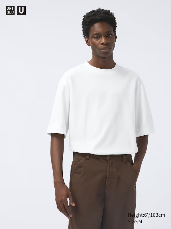 AIRism Cotton Oversized T-Shirt | Half-Sleeve | UNIQLO (US)