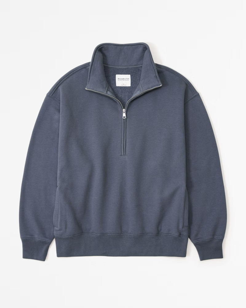 Women's Essential Vintage Sunday Half-Zip | Women's New Arrivals | Abercrombie.com | Abercrombie & Fitch (US)