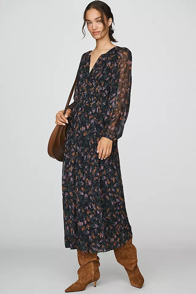 @merricksart x By Anthropologie Somerset Chiffon Maxi Dress | Anthropologie (US)