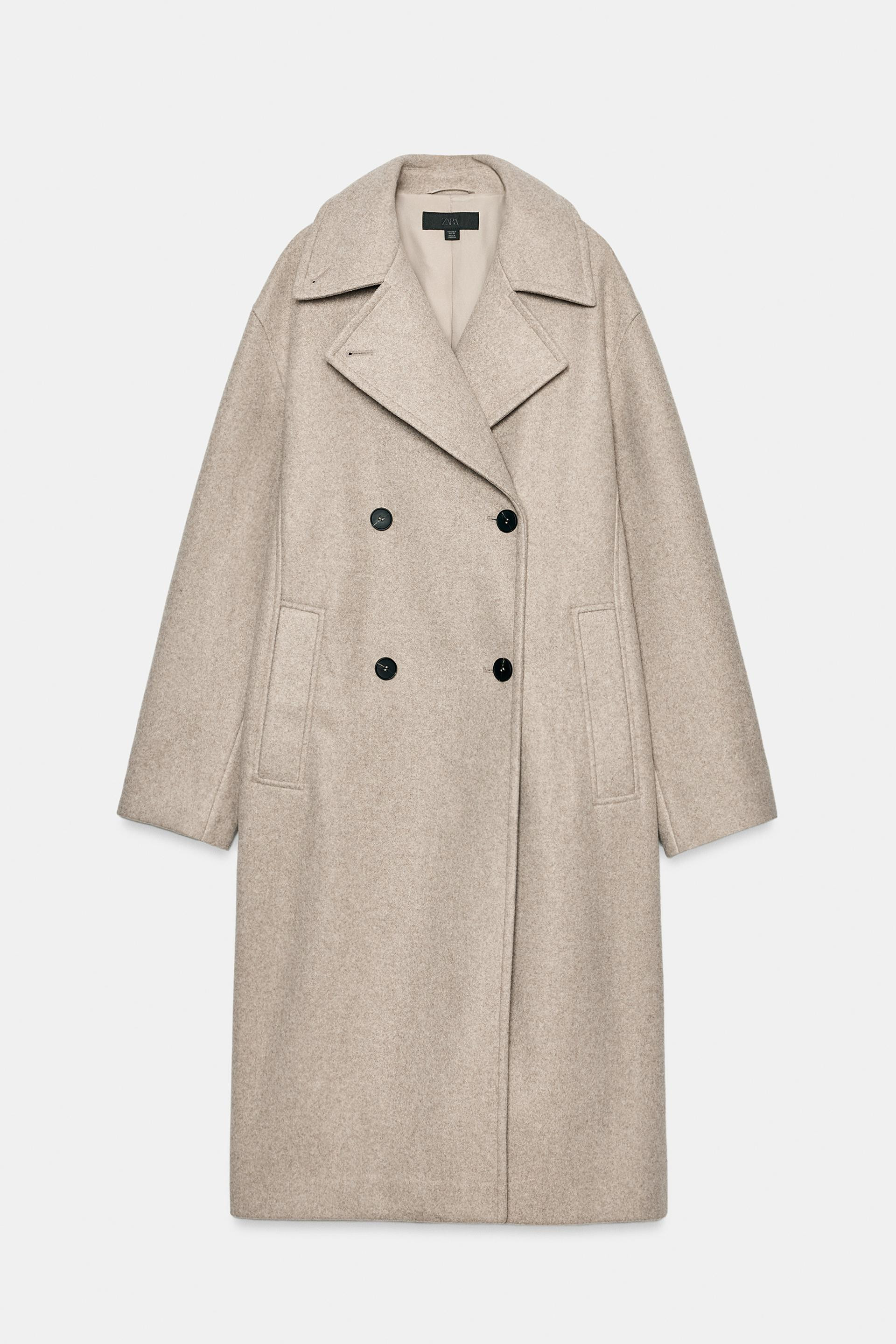 Zara - Soft Oversize Coat - Brown - L - Woman | Zara UK