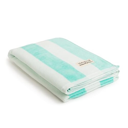 Business & Pleasure Co. Margaritaville Havana Towel - 31 x 66 Pool & Beach Towel - Soft, Plush 100% Cotton, 400gsm, Last Mango Green Stripe | Amazon (US)