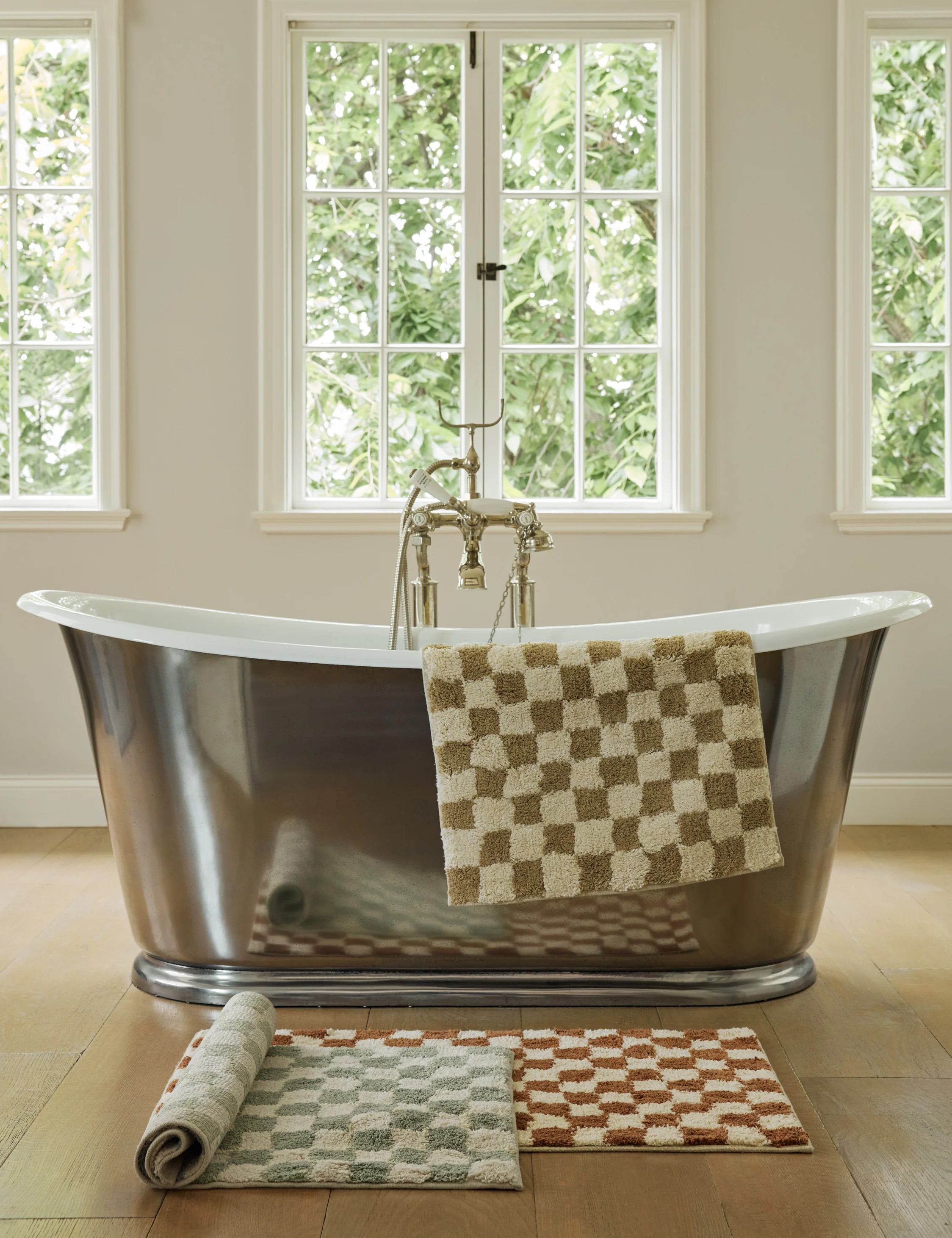 Checkerboard Bath Mat | Lulu and Georgia 