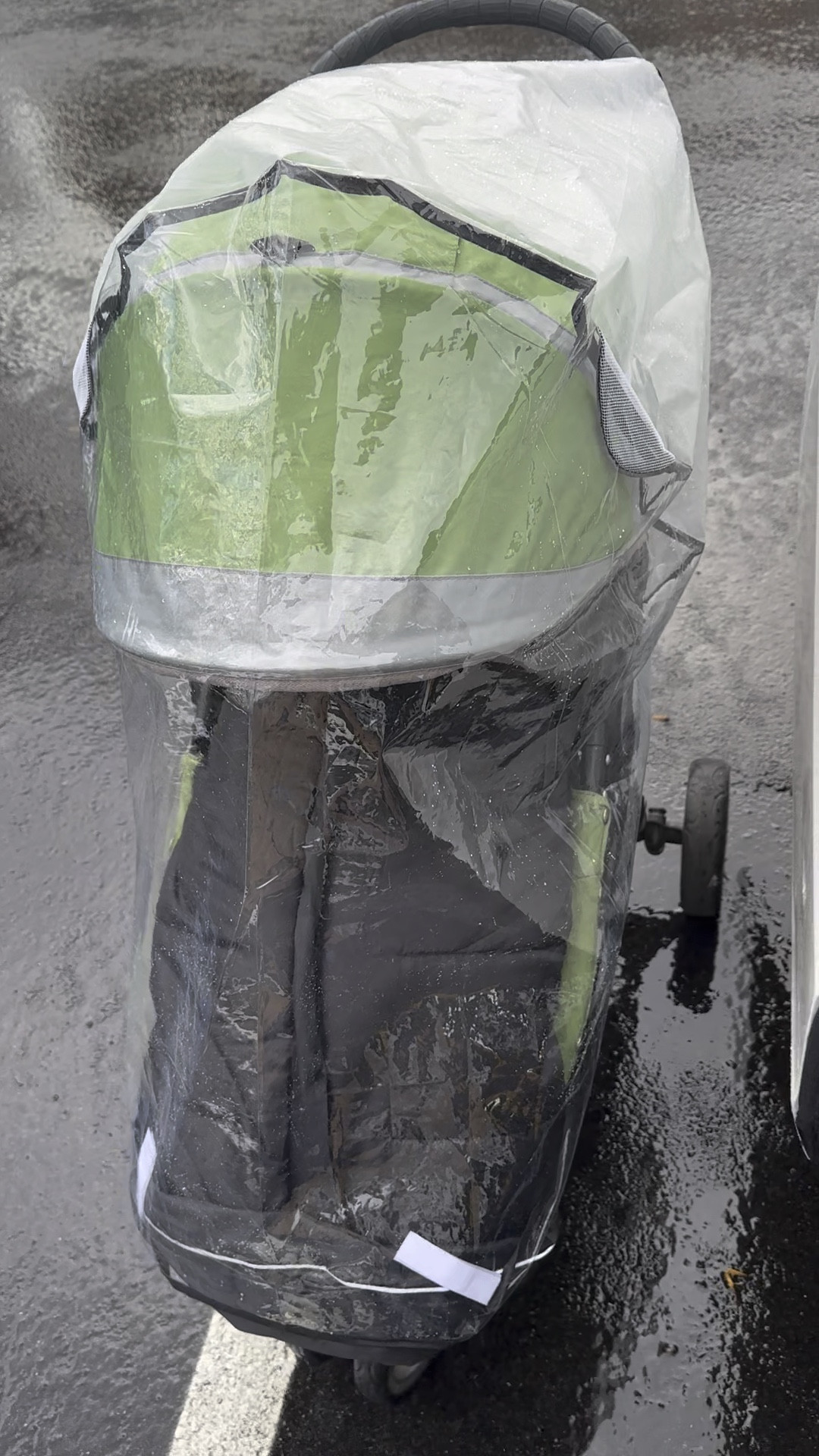 Inexpensive stroller rain cover  under $10 right now ☔️ folds easily for storing inside of the car ..the bottom includes straps you can attach to your stroller 

#LTKVideo #LTKbump #LTKkids